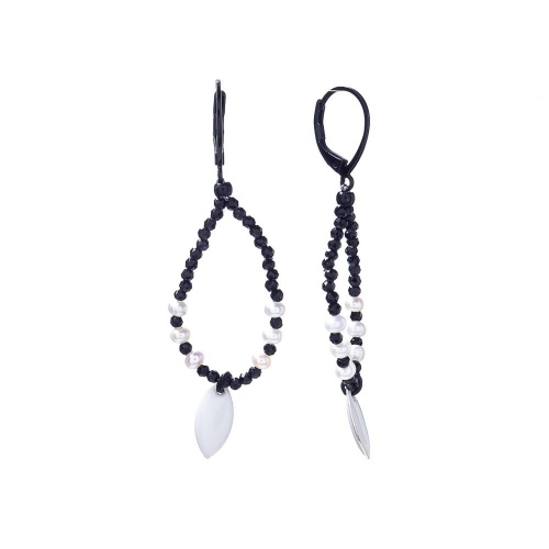 Серьги Lanzerotti, Coniglio, с жемчугом и кристаллами, LZ-22.11-400 черный