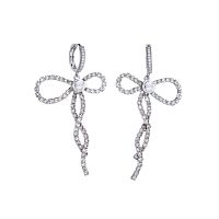 Серьги Moon Paris, Bohemia, бант с кристаллами и жемчугом, MB-26.01-007 хрустальный