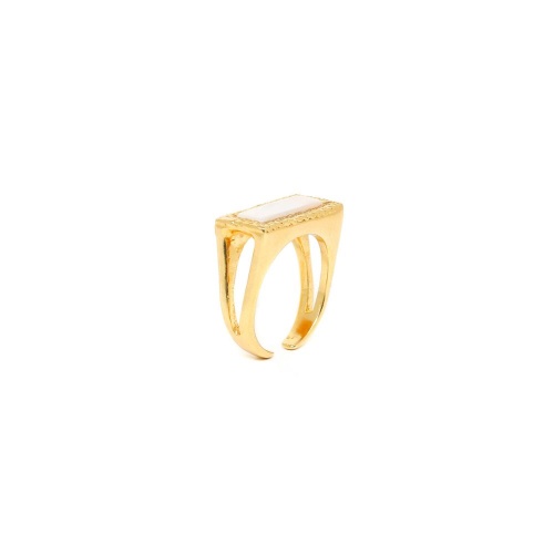 Кольцо Nature Bijoux, Barcares, разъемное, с перламутром, NB23.1-19-24837 золотистый фото 4