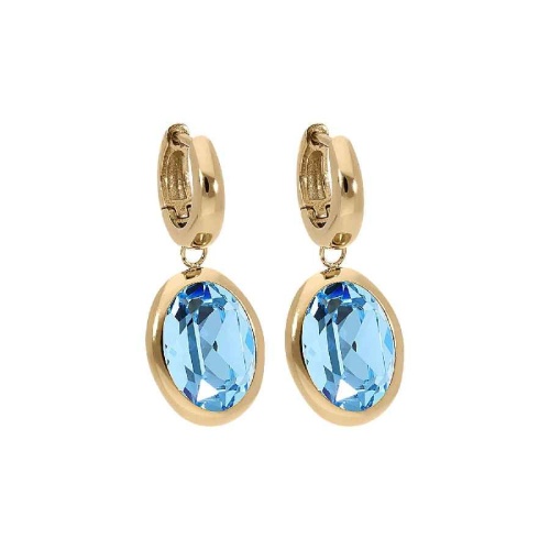 Серьги Qudo Creole TIVOLA small G aquamarine, 310516 BL/G
