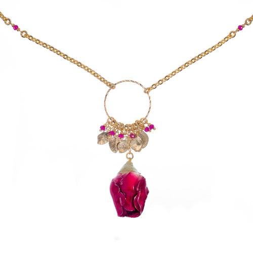 Колье Lanzerotti, Erbario, с рубином и бутоном розы, LZ-26.02-035 розовый фото 2