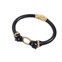 Браслет Polina Firenze, кафф, пантера с кристаллами и эмалью, PF26.1-BR3000 черный