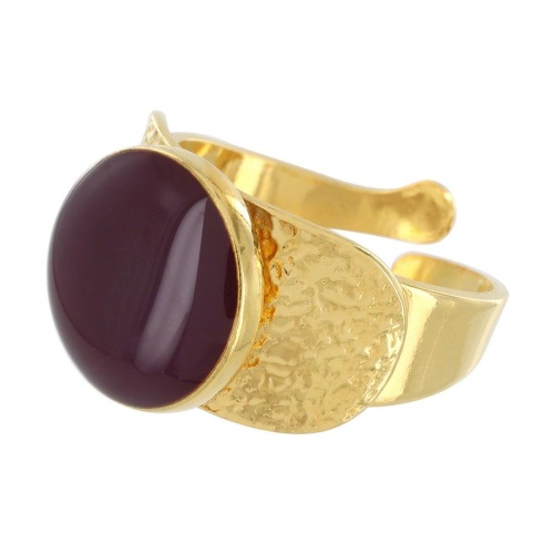 Кольцо TARATATA, Electron, разъемное, с цветной смолой, TT-W23-03405-206 фиолетовый