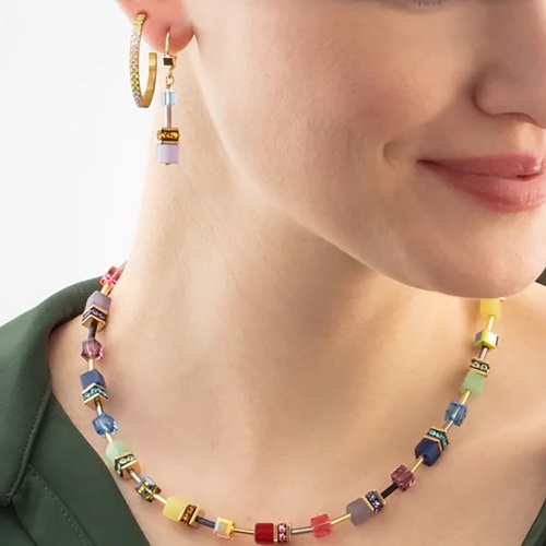 Серьги Coeur de Lion Hoop Multicolour Pastel Gold 30мм, 0147/23-1590 фото 4