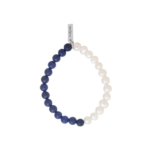 Браслет Nature Bijoux, Pacifique, стрейч, с жемчугом и лазуритом, NB26.1-13-44542 синий фото 2