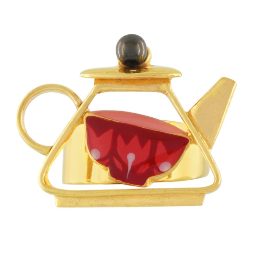 Кольцо TARATATA, Cannelle, разъемное, с цветной смолой и бусинами, TT-E24-01401-203 розовый фото 2