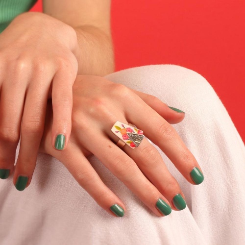 Кольцо TARATATA, Tequila, разъемное, с цветной смолой, TT-E24-02403-101 белый фото 5