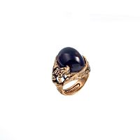 Кольцо Alcozer&J, с ониксом, AL-A58AF19-R черный