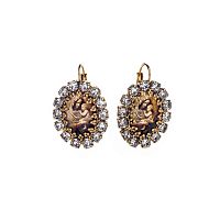 Серьги Celeste G, винтажные с фианитами, CS26.1-1959 золотистый
