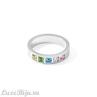 Кольцо Coeur de Lion Multi-Pastel-Silver 17.2 мм, 0130/40-1580 54