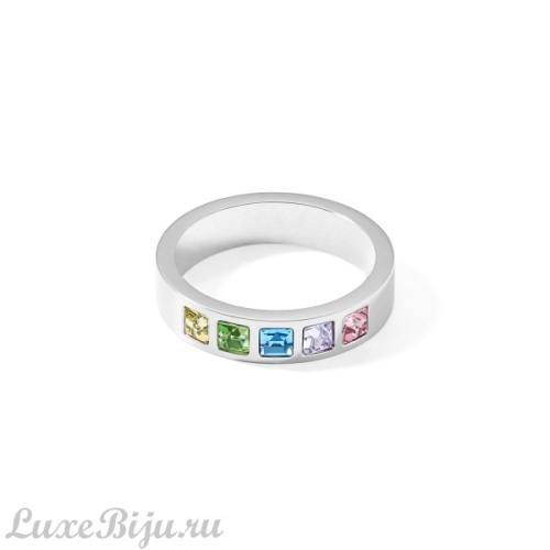 Кольцо Coeur de Lion Multi-Pastel-Silver 17.2 мм, 0130/40-1580 54