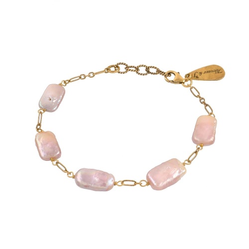 Браслет Alcozer&J, с жемчугом, AL-B48AP23-R розовый