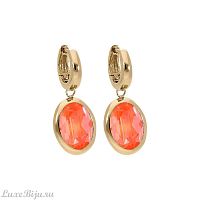 Серьги Qudo Creole TIVOLA small (G/P) Orange glow delite, 310684