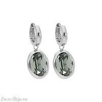 Серьги Qudo Creole TIVOLA small S black diamond, 310530 BW/S