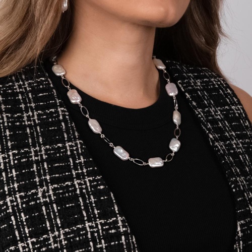 Колье Lanzerotti, Splendore, с жемчугом, LZ-24.08-348 белый фото 2