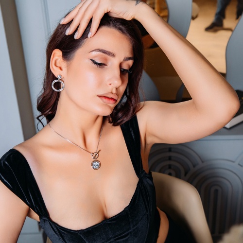 Серьги Fiore Luna CAL, A2002SW-E108.1 BW/S фото 5