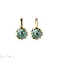 Серьги Possebon pearl green quartz