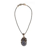 Колье Alcozer&J, друза агата, шпинель, Swarovski, AL2406-C148AP24 золотистый