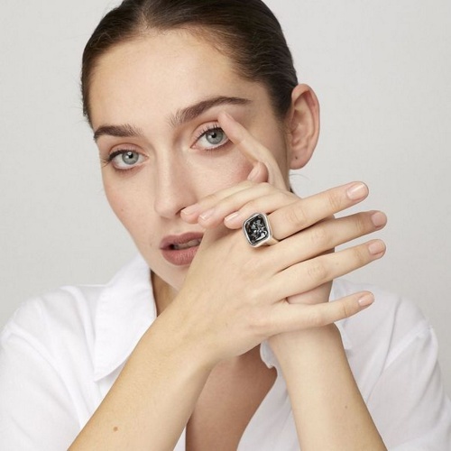 Кольцо VIDDA, Caramel, с кристаллом Swarovski, VD26.1-00852 серый, 16,5 фото 3