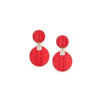Серьги Nature Bijoux, Cosmos, тамариндовое дерево, шпон, перламутр, NB23.2-12-79097 красный