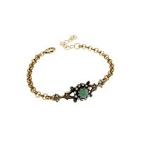 Браслет Alcozer&J, изумруд, жемчуг, кристаллы Swarovski, AL2308-B4965C