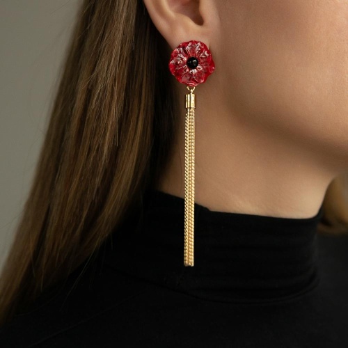 Серьги TARATATA, Carmen, смола, слюдяной порошок, агат, TT-W25-04942-203 красный фото 3