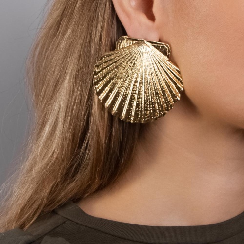 Серьги Moon Paris, в форме ракушки, Mo-Y25.02-005 золотистый фото 2