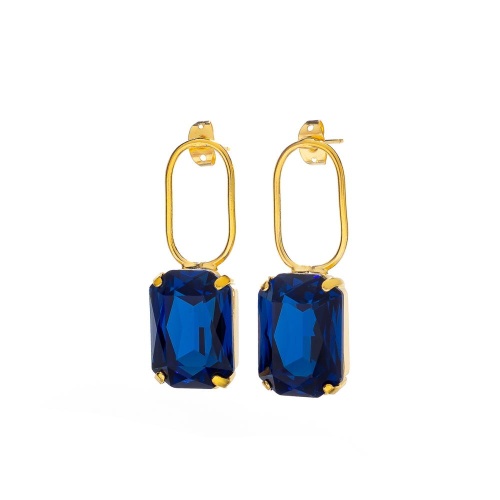 Серьги Catherine Bijoux, Crystal diva, с кристаллом, CB25.1-5278FG синий