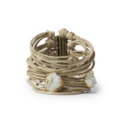 Браслет Katerina Vassou, Happiness, с друзой агата, KV25.1-403167GWHITE белый