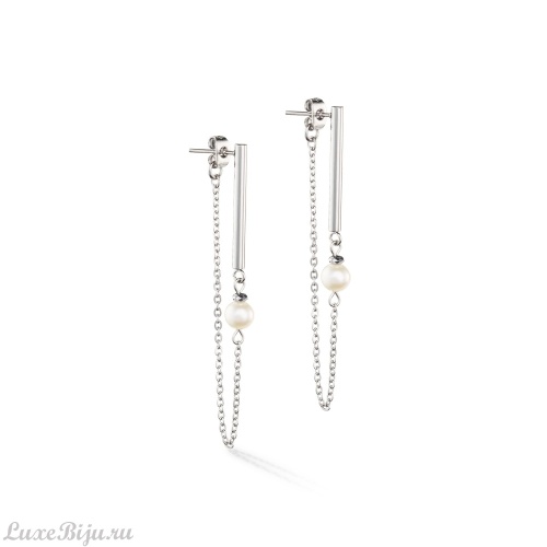 Серьги Coeur de Lion White-Silver, 1113/21-1417