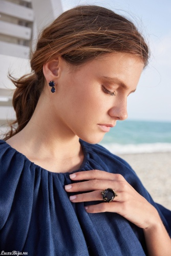 Серьги пусеты Fiore di Firenze OR1610 BLU фото 8