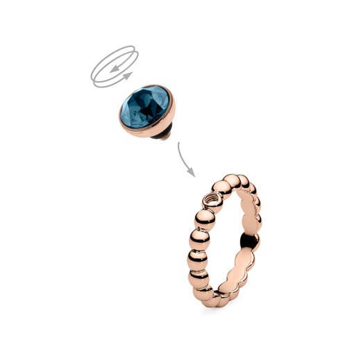 Шарм Qudo Bottone Montana 8 мм 680141 BL/RG фото 5