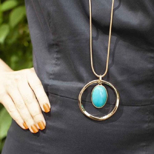 Колье Fiore Luna TURQUOISE OPAL, LN5142 BL/S фото 2