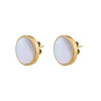 Пусеты Fiore Luna SHELL WHITE, AE01734-3 BW/G