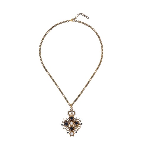 Колье Celeste G, с кристаллами Swarovski и жемчугом, CS26.1-2182 красный