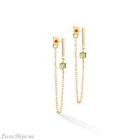 Серьги Coeur de Lion Green-Gold, 5076/21-0516