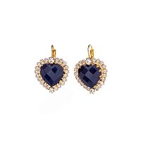 Серьги Celeste G, с перламутровым сердцем и фианитами, CS26.1-1667 черный