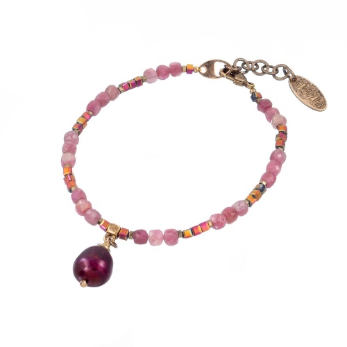 Браслет Lanzerotti, Elisir, жемчуг, турмалин, кристалл, гематит, LZ-25.10-276 розовый