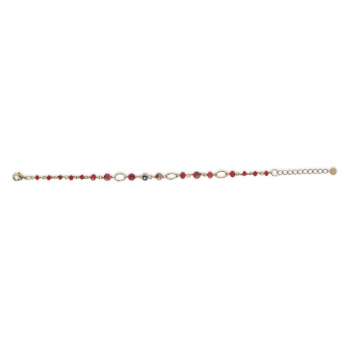 Браслет Franck Herval, Scarlet, стеклянные бусины, Swarovski, яшма, FH26.2-13-73413 красный фото 2