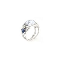 Кольцо Nature Bijoux, Arctique, разъемное, с говлитом и содалитом, NB25.1-19-25731 серебристый