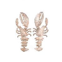 Серьги Moon Paris, рак с цветной эмалью, Mo-Y26.03-004 белый