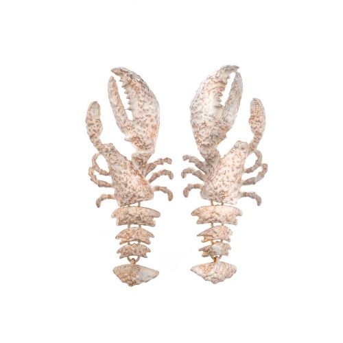 Серьги Moon Paris, рак с цветной эмалью, Mo-Y26.03-004 белый