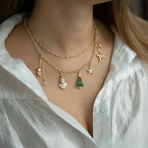 Колье Lanzerotti, Mustang, кристаллы, перламутр, цветная эмаль, LZ-25.11-355 золотистый фото 3