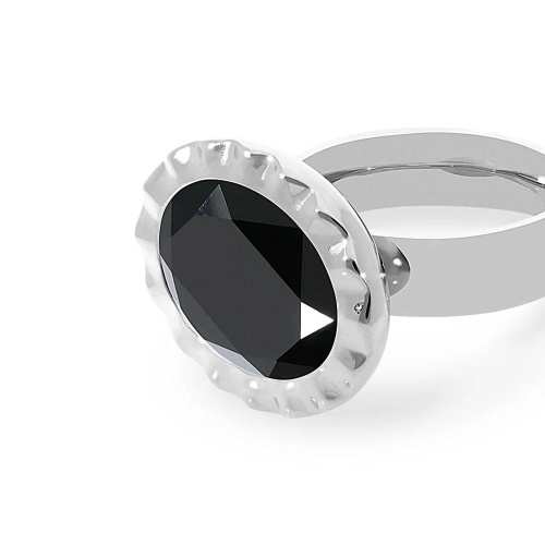 Кольцо Qudo TIVOLA UNICA big (S/P) Jet 54, 686800 фото 5