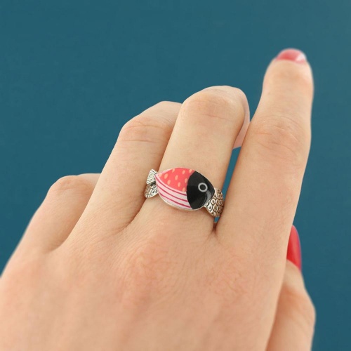 Кольцо TARATATA, Ocean, разъемное, с цветной смолой, TT-W24-02405-105 розовый фото 5