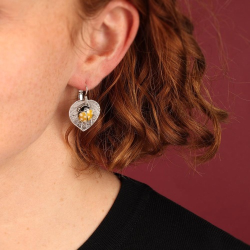 Серьги TARATATA, Cox, с цветной смолой, TT-T25-04715-10Y желтый фото 2