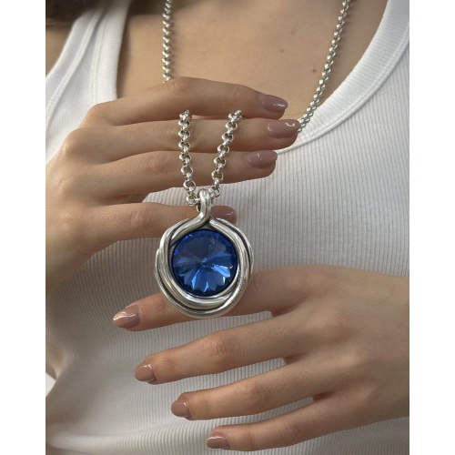 Колье Tra-la-ra, Tuareg, с кристаллом, TLR25-252P202 синий фото 3