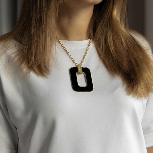 Колье Francesca Bianchi, с эмалью, FB25.2-73C черный фото 2