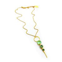 Колье Catherine Bijoux, Starlight, с кристаллами, CB25.1-5415AG зеленый