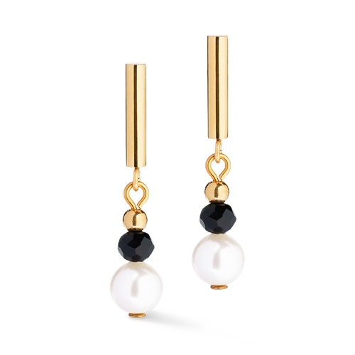 Серьги Coeur de Lion Black-White, 4313/21-1314